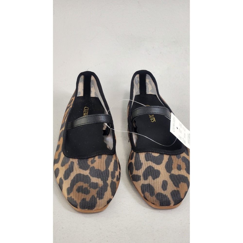 J. Crew Crewcuts Mary Jane Flats Kids K12 Brown Leopard Print NWT Preppy School